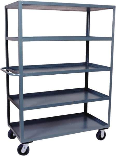 Jamco - 3,000 Lb Capacity, 30" Wide x 60" Long x 57-1/2" High Standard Utility Cart - 5 Shelf, Steel - Top Tool & Supply