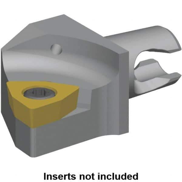 Kennametal - Right Hand Cut, Size KM16, WC.. Insert Compatiblity, Modular Turning & Profiling Cutting Unit Head - 10mm Ctr to Cutting Edge, 20mm Head Length, Through Coolant, Series KM Micro - Top Tool & Supply