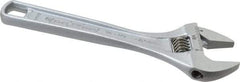 Channellock - 1" Jaw Capacity, 6" Standard Adjustable Wrench - Chrome Vanadium Steel, Chrome Finish - Top Tool & Supply