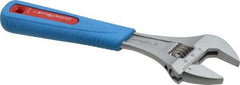 Channellock - 1-3/8" Jaw Capacity, 8" Standard Adjustable Wrench - Chrome Vanadium Steel, Chrome Finish - Top Tool & Supply