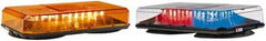 Federal Signal Emergency - Class 1 Joules, Variable Flash Rate, Magnetic Mount Emergency Mini-Lightbar Assembly - Powered by 12 to 24 VDC, Amber & Clear - Top Tool & Supply