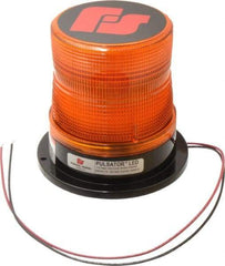 Federal Signal Emergency - Class II Candelas, Variable Flash Rate, Permanent Mount Emergency LED Beacon Light Assembly - Powered by 12 to 24 Volts, Amber - Top Tool & Supply