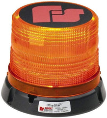 Federal Signal Emergency - Class I Candelas, 95, 120 & 60 FPM, Permanent 1" Pipe Mount Emergency LED Beacon Light Assembly - Powered by 12 to 24 Volts, Amber - Top Tool & Supply