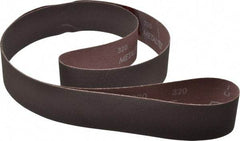 Norton - 2" Wide x 72" OAL, 320 Grit, Aluminum Oxide Abrasive Belt - Aluminum Oxide, Extra Fine, Coated, X Weighted Cloth Backing, Series R228 - Top Tool & Supply