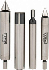 Fowler - 3/8 Inch Shank Diameter, 0.0002 Inch Accuracy, Double, Single End, Edge Finder Set - 0.5 Inch Head Diameter, Conical, Cylindrical Head Type, Includes 4 Attachments, Wooden Case, 4 Pieces - Top Tool & Supply