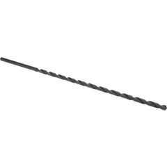 Extra Length Drill Bit: 0.3594″ Dia, 118 °, High Speed Steel Oxide Finish, 12″ Flute Length, 18″ OAL