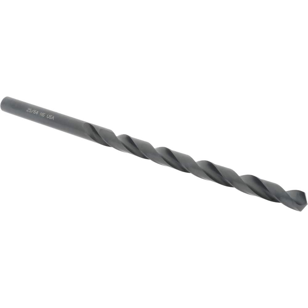 Extra Length Drill Bit: 0.3906″ Dia, 118 °, High Speed Steel Oxide Finish, 8″ OAL