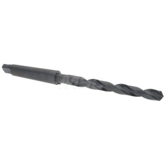 Taper Shank Drill Bit: 0.5″ Dia, 2MT, 118 °, High Speed Steel Oxide Finish, 8.25″ OAL