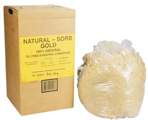 PRO-SOURCE - 30 Lbs. Natural Gold Sweeping Compound Floor - Use on Asphalt, Linoleum and Tile - Top Tool & Supply