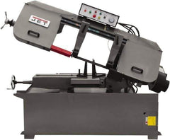 Jet - 13 x 21" Max Capacity, Semi-Automatic Variable Speed Pulley Horizontal Bandsaw - 80 to 260 SFPM Blade Speed, 230/460 Volts, 45°, 3 hp, 3 Phase - Top Tool & Supply