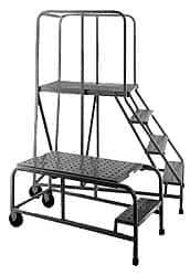 PW Platforms - 4 Step Platform - 500 Lb Capacity, 40" Platform Height, 26" Base Width x 67" Base Depth, Perforated Tread - Top Tool & Supply