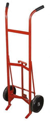 Made in USA - 30 & 55 Gal Drum Hand Truck - 25-1/2" Wide x 59" High, 2 Wheels - Top Tool & Supply