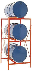 Made in USA - 3,200 Lb Load Capacity, 30 & 55 Gal Drum Storage Rack - 60" Wide x 48-1/2" High - Top Tool & Supply