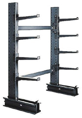 Made in USA - 8' High Single Sided Cantilever Rack - Without Lip, 5,300 Lb Capacity, 33" Base Length, 24" Arm Length - Top Tool & Supply