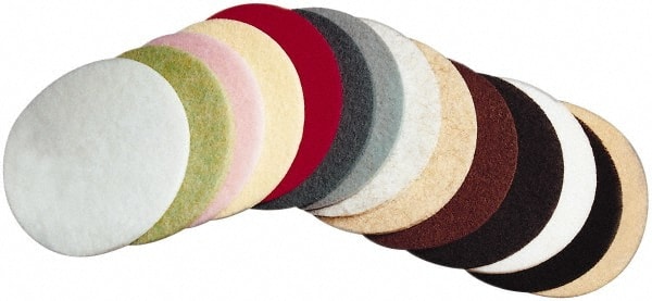 Ability One - Floor Pads, Bonnets & Screens; Type: Polishing Pad ; Application: Animal Hair ; Pad Length: 14 ; Pad Color: Beige ; Material: Non-Woven ; Grit Grade: Medium - Exact Industrial Supply