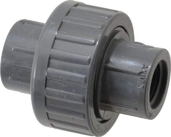 Value Collection - 3/8" PVC Plastic Pipe Union with EPDM O-Ring - Schedule 80, FIPT x FIPT End Connections - Top Tool & Supply