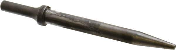 Made in USA - 6-1/2" OAL, 5/8" Shank Diam, Tapered Punch Chisel - Round Drive, Round Shank, Alloy Steel - Top Tool & Supply