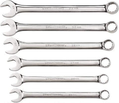 GearWrench - 6 Piece, 25mm to 32mm, 12 Point Combination Wrench Set - Metric Measurement Standard, Chrome Finish - Top Tool & Supply