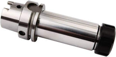 Accupro - 1/32" to 1/2" Capacity, 3" Projection, HSK63A Hollow Taper, ER20 Collet Chuck - 0.003mm TIR, Through-Spindle - Exact Industrial Supply