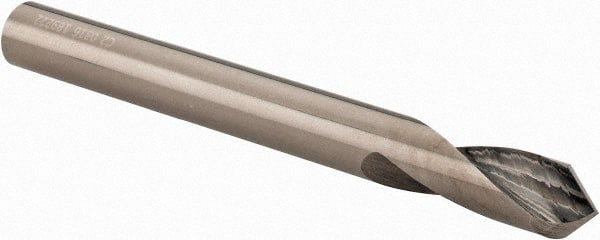 Accupro - 1/4" Body Diam, 90°, 2-1/2" OAL, Solid Carbide Spotting Drill - Top Tool & Supply