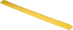 PRO-SAFE - 3.25' Long x 0.25' Wide, Anti-Fatigue Modular Matting Ramp Edge - Male, Yellow, Series Pro-Safe - Top Tool & Supply