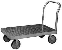 Magliner - 2,000 Lb Capacity Aluminum Platform Truck - Aluminum Deck, 36" OAW - Top Tool & Supply