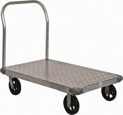 Value Collection - 2,000 Lb Capacity Aluminum Platform Truck - Aluminum Deck, 30" OAW - Top Tool & Supply