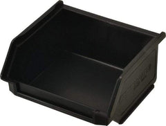 SSI Schaefer - 11 Lb. Load Capacity, 3-3/4" Deep, Black Polypropylene Hopper Stacking Bin - 2" High x 4" Wide x 3-3/4" Long - Top Tool & Supply