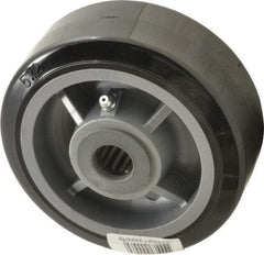 Fairbanks - 5 Inch Diameter x 2 Inch Wide, Polyurethane Caster Wheel - 750 Lb. Capacity, 2-3/16 Inch Hub Length, 3/4 Inch Axle Diameter, Roller Bearing - Top Tool & Supply