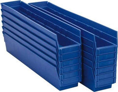 Akro-Mils - 23-5/8" Deep, Blue Hopper Shelf Bin - 4" High x 4-1/8" Wide x 23-5/8" Long - Top Tool & Supply