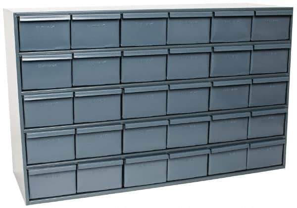 Durham - 30 Drawer, Small Parts Steel Storage Cabinet - 11-3/4" Deep x 33-3/4" Wide x 21-1/8" High - Top Tool & Supply