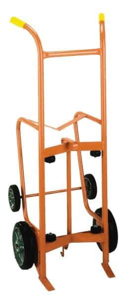 Wesco Industrial Products - 1,000 Lb Load Capacity, 55 Gal Drum Hand Truck - 24" Wide x 56" High, 4 Wheels - Top Tool & Supply