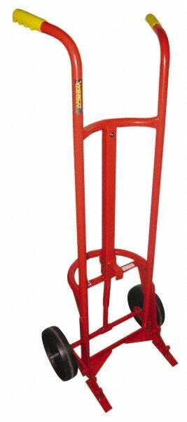 Wesco Industrial Products - 1,000 Lb Load Capacity, 55 Gal Drum Hand Truck - 23-3/4" Wide x 60" High, 2 Wheels - Top Tool & Supply