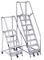 PW Platforms - 11 Step Ladder - Rolling Safety Ladder, 300 Lb Capacity, 110" Platform Height, 38" Base Width x 83" Base Depth - Top Tool & Supply