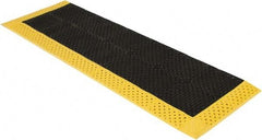 Notrax - 8' Long, Dry/Wet Environment, Anti-Fatigue Matting - Black with Yellow Borders, Vinyl with Vinyl Base, Beveled on 3 Sides - Top Tool & Supply