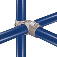 Kee - 1" Pipe, Socket Tee & Crossover, Malleable Iron Tee & Crossover Pipe Rail Fitting - Galvanized Finish - Top Tool & Supply