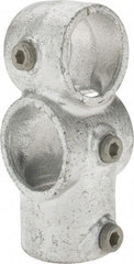 Kee - 1-1/2" Pipe, Socket Tee & Crossover, Malleable Iron Tee & Crossover Pipe Rail Fitting - Galvanized Finish - Top Tool & Supply