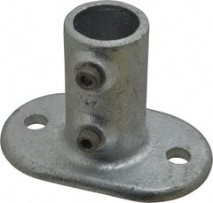 Kee - 1" Pipe, Railing Flange, Malleable Iron Flange Pipe Rail Fitting - Galvanized Finish - Top Tool & Supply