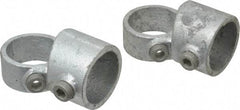 Kee - 1-1/4" Pipe, Adjustable Side Outlet Tee, Malleable Iron Tee Pipe Rail Fitting - Galvanized Finish - Top Tool & Supply