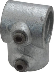 Kee - 1" Pipe, Single Socket Tee, Malleable Iron Tee Pipe Rail Fitting - Galvanized Finish - Top Tool & Supply