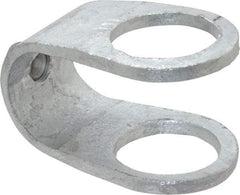 Kee - 1-1/4" Pipe, Clamp-On Crossover, Malleable Iron Cross Pipe Rail Fitting - Galvanized Finish - Top Tool & Supply