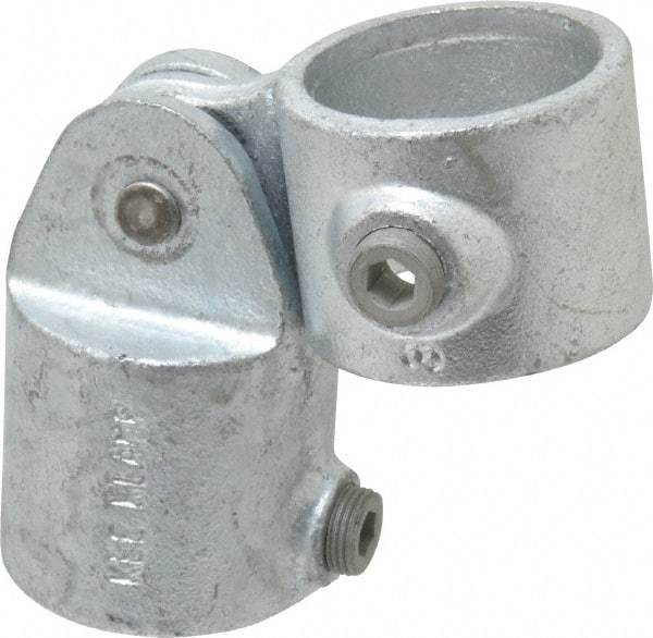 Kee - 1-1/2" Pipe, Malleable Iron Swivel Socket Pipe Rail Fitting - Galvanized Finish - Top Tool & Supply