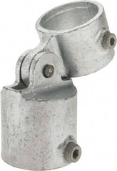 Kee - 2" Pipe, Malleable Iron Swivel Socket Pipe Rail Fitting - Galvanized Finish - Top Tool & Supply