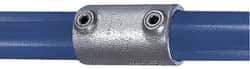 Kee - 3/4" Pipe, Malleable Iron Straight Coupling Pipe Rail Fitting - Galvanized Finish - Top Tool & Supply