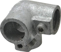 Kee - 3/4" Pipe, Side Outlet Elbow, Malleable Iron Elbow Pipe Rail Fitting - Galvanized Finish - Top Tool & Supply