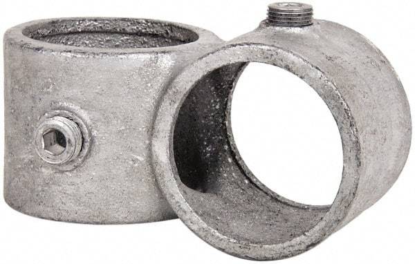 Kee - 2" Pipe, Crossover, Malleable Iron Cross Pipe Rail Fitting - Galvanized Finish - Top Tool & Supply