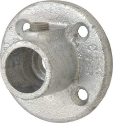 Kee - 3/4" Pipe, Medium Flange, Malleable Iron Flange Pipe Rail Fitting - Galvanized Finish - Top Tool & Supply