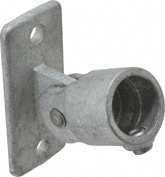 Kee - 1" Pipe, Swivel Flange, Malleable Iron Flange Pipe Rail Fitting - Galvanized Finish - Top Tool & Supply