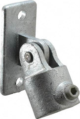 Kee - 1-1/4" Pipe, Swivel Flange, Malleable Iron Flange Pipe Rail Fitting - Galvanized Finish - Top Tool & Supply