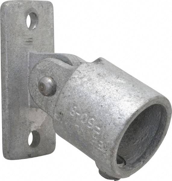 Kee - 2" Pipe, Swivel Flange, Malleable Iron Flange Pipe Rail Fitting - Galvanized Finish - Top Tool & Supply